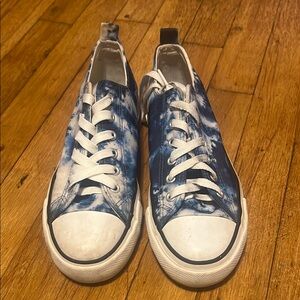 Blue Tie-Dye Sneakers